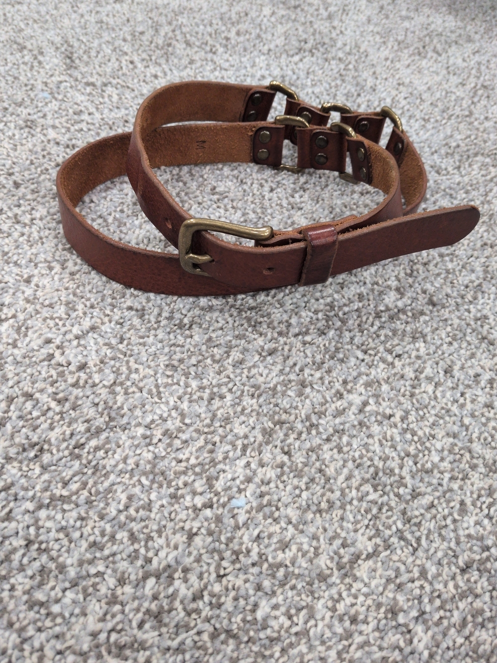 J.Crew Women's Italian Leather Belt Size M Brown Western Boho Equestrian Cinch - Picture 2 of 14